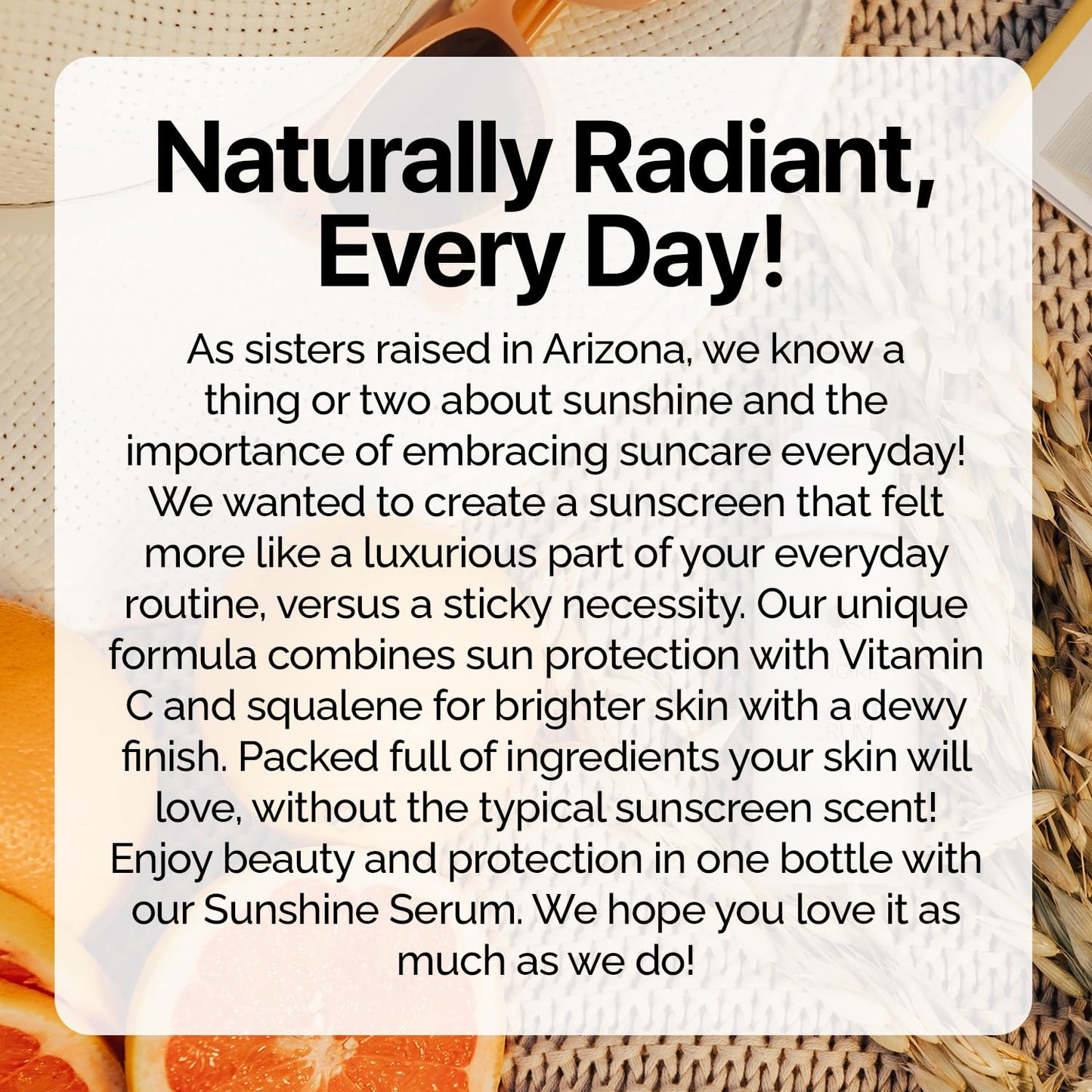EveryRay Suncare - Sunshine Serum - Enriched Mineral Suncreen Serum - 1.69 fl oz - SPF 50 with skin hydrating squalane and Vitamin C - For All Skin Types and Skin Tones