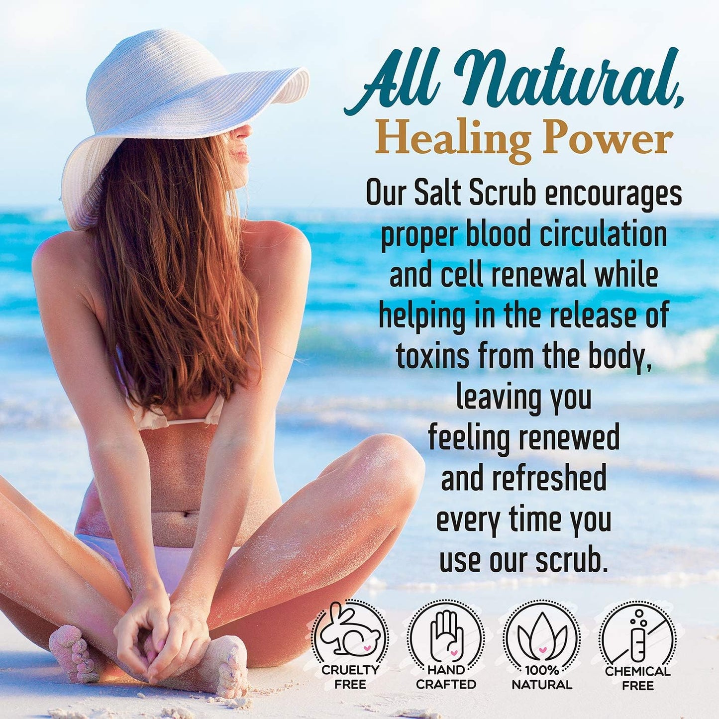 HOLY CITY SKIN PRODUCTS Exfoliating Body Scrub - Pure Dead Sea Salt Scrub for Hands and Body, 16 fl oz Hydrating Moisturizing Skin Care for Body Acne, Eczema, Wrinkles (Lavender)