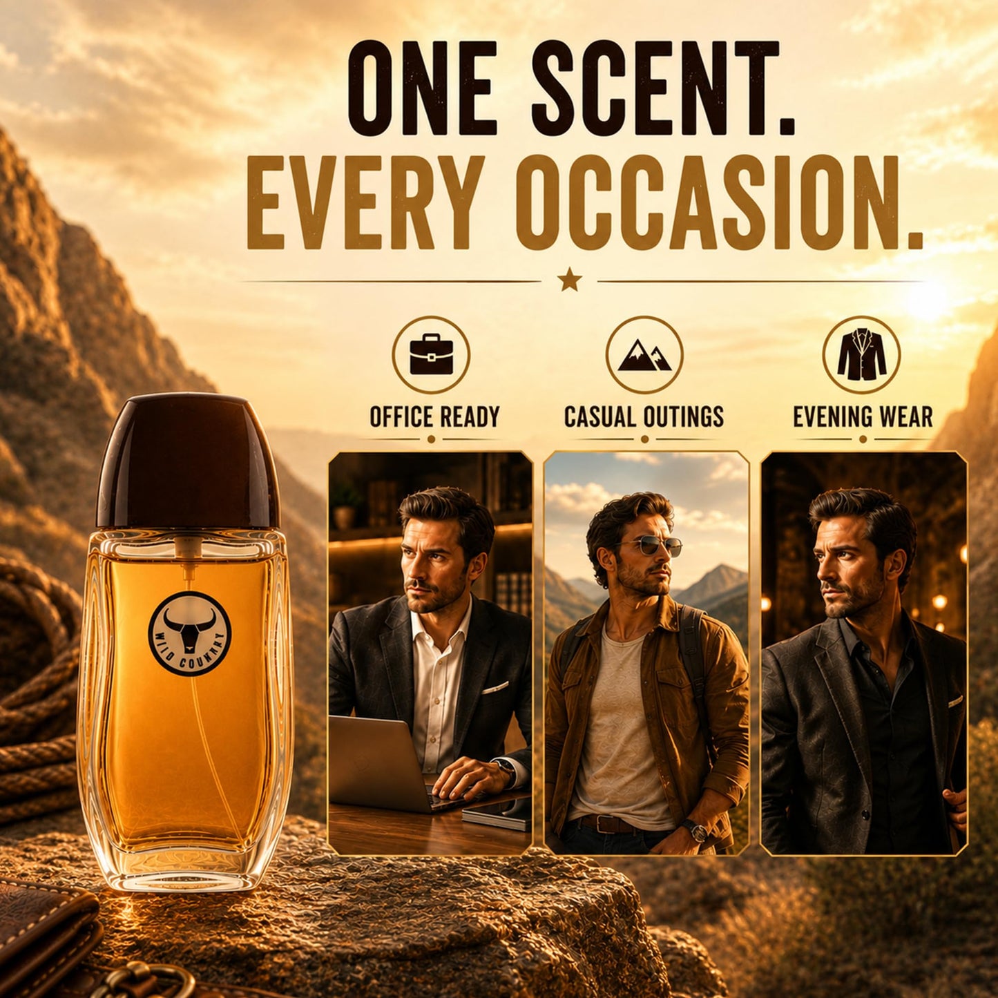 AVON Wild Country Cologne for Men - Long-Lasting Mens Cologne Spray with Lavender and Sandalwood. Bold, Aromatic Men's fragrances and Versatile daily wear body spray; ideal gift for him, 3 Fl Oz