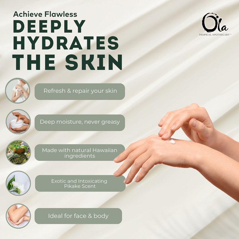Ola Pikake Body Lotion - Nourishing Tropical Oils & Plant Extracts | 8.45 Fl Oz