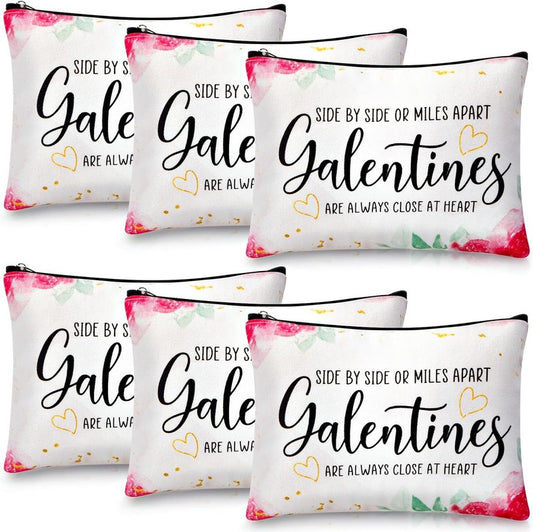 **Reginary Galentine's Day Makeup Bag Set - 6 Pcs Gift for Friends | Perfect for Women, Sisters, and Appreciation**