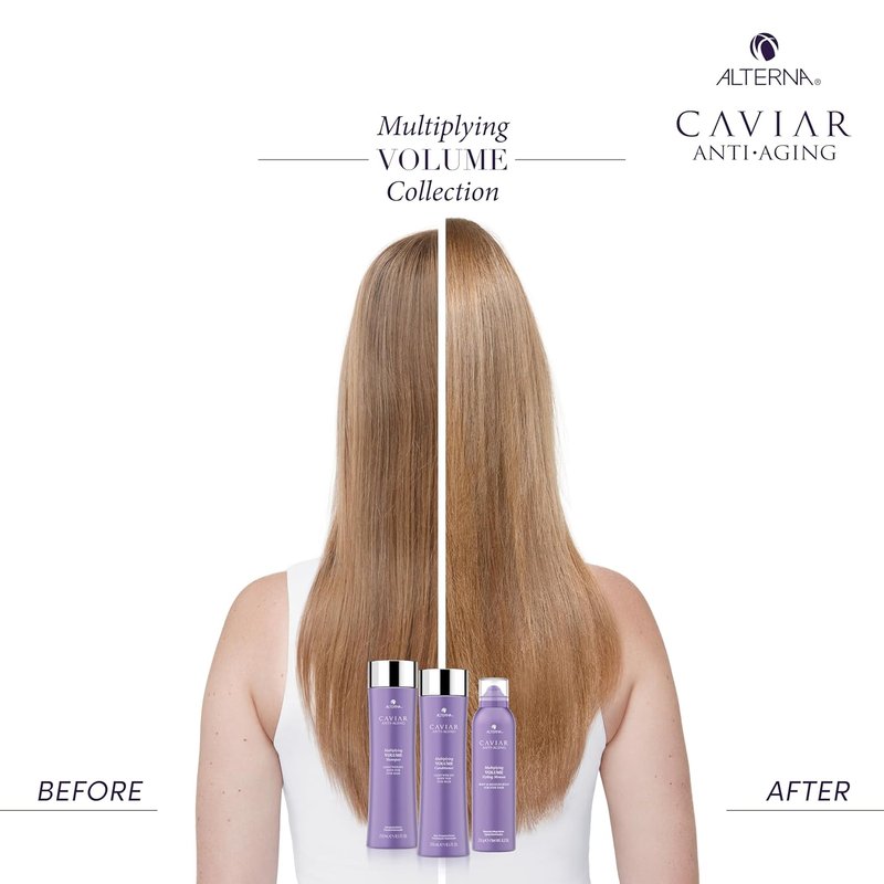 Alterna Haircare CAVIAR Anti-Aging Volume Styling Mousse - Medium Hold for Fine Hair | 8.2 Fl Oz