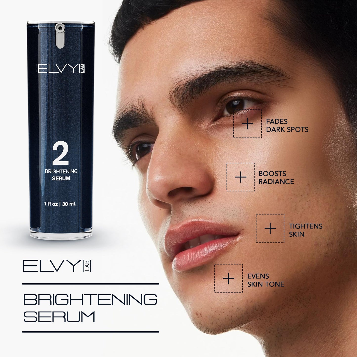 ELVY Lab 4 in 1 Skincare Set for Men and Women Complete Face Care Kit Cleanser Vitamin C Serum Moisturizer Eye Cream Anti Aging Routine Vegan Cruelty Free All Skin Types Hydrating Brightening Gift Set