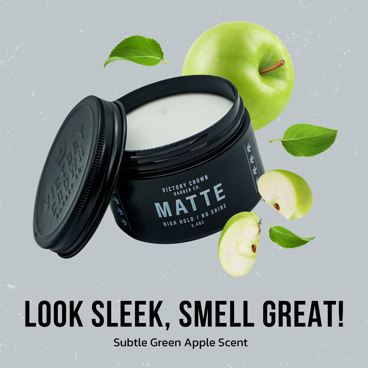 Victory Crown Matte Pomade High Hold & No Shine Hair Styling Wax for Natural & Sophisticated Looks, 3.4 Oz