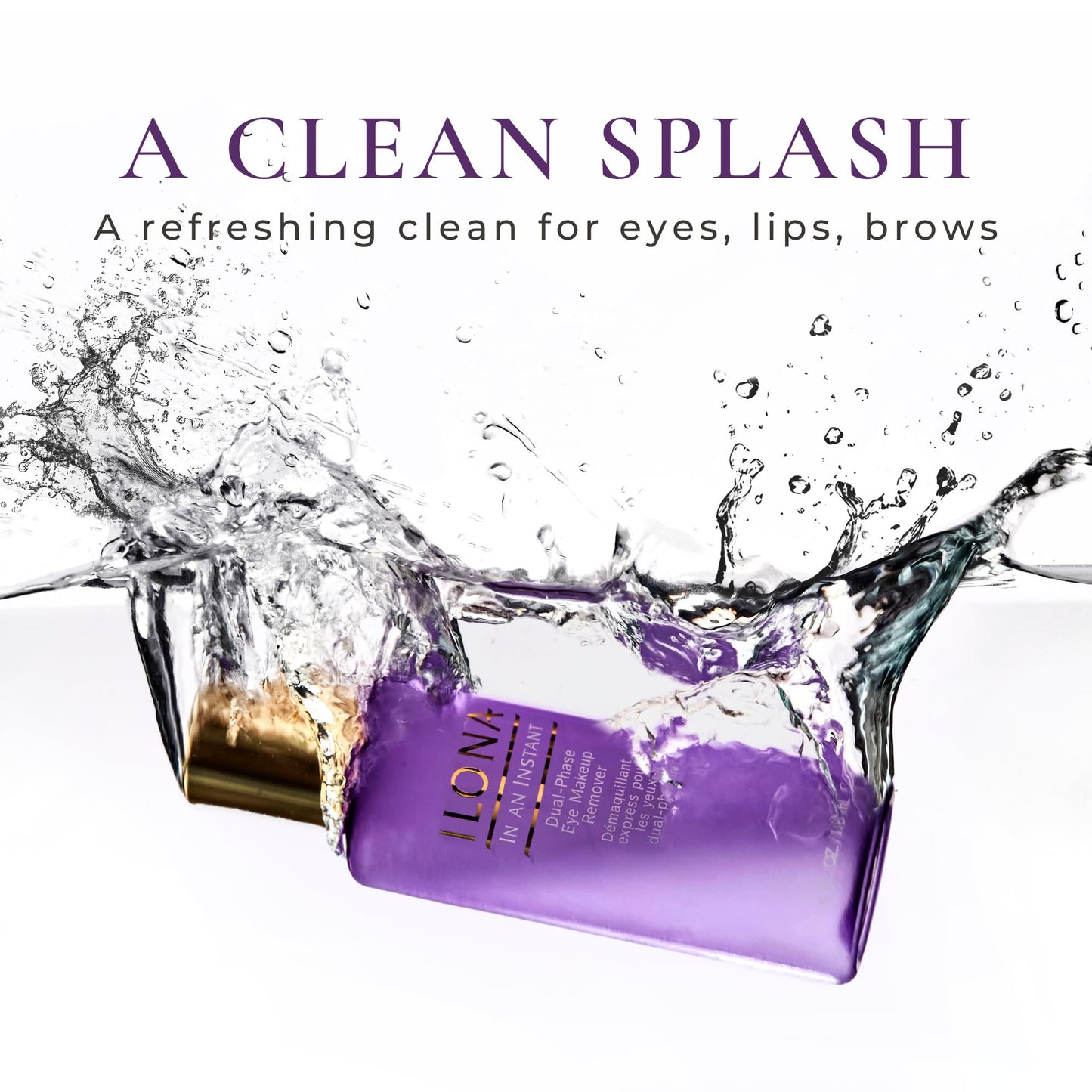 ILONA In an Instant Eye Makeup Remover | Melts Away Waterproof Mascara, Liner & Long-Wear Makeup | Oil-Free, Gentle for Sensitive Eyes | 4.0 oz