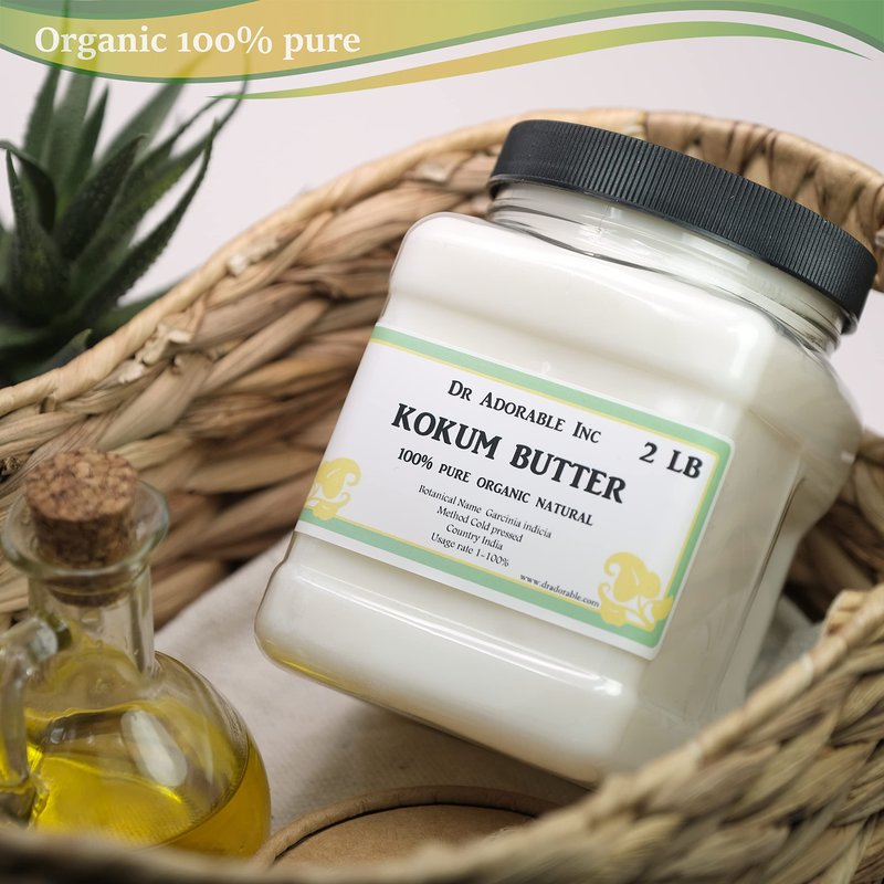 Dr Adorabale - 2 lb - Kokum Butter - Raw 100% Pure Natural Premium Organic