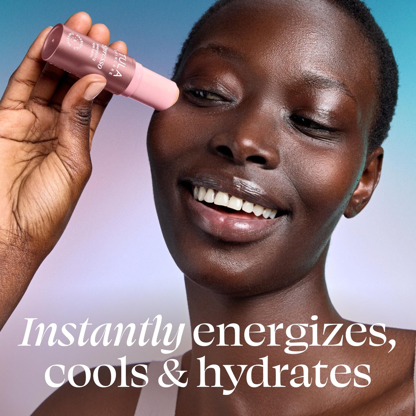 TULA Skin Care Glow & Get It Cooling & Brightening Eye Balm 0.35 oz + Pink 'Spresso Energizing Eye Balm 0.35 oz, 2 Piece Set