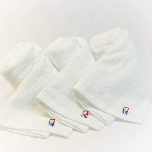 TSマネジメント Soft Airy Washcloths 100% Cotton White 13" x 30" Sets of 1, 3, 5 and 10 Towels Made in Imabari Japan (3)