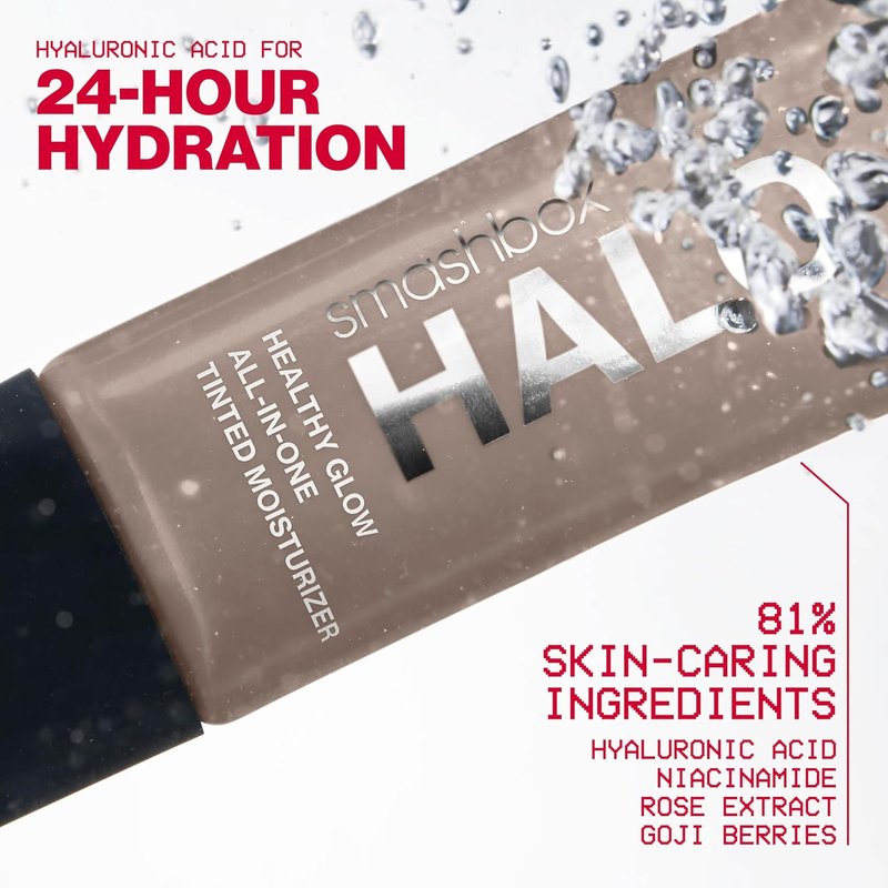 Halo Healthy Glow Tinted Moisturizer with SPF 25 - 24-Hour Hydration & Dewy Finish | Hyaluronic Acid & Niacinamide