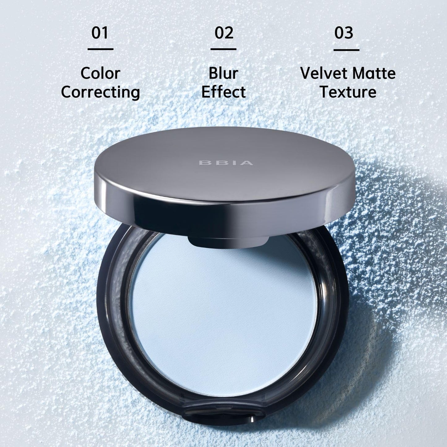 BBIA EAU Powder Pact - Pressed Powder Compact for Makeup Setting & Blurring | 03 Blossom Pink, 1 Pack