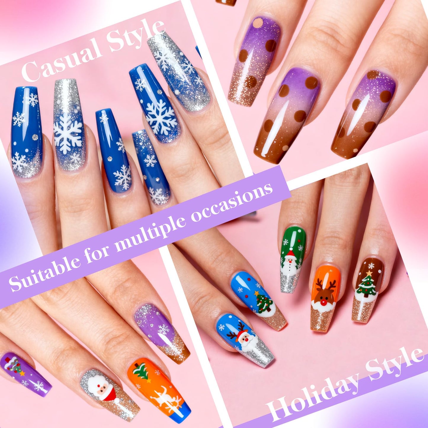 U-Shinein 24 Colors Gradient Nail Gel Palette,Hema&TPO Free,Ombre Gel Nail