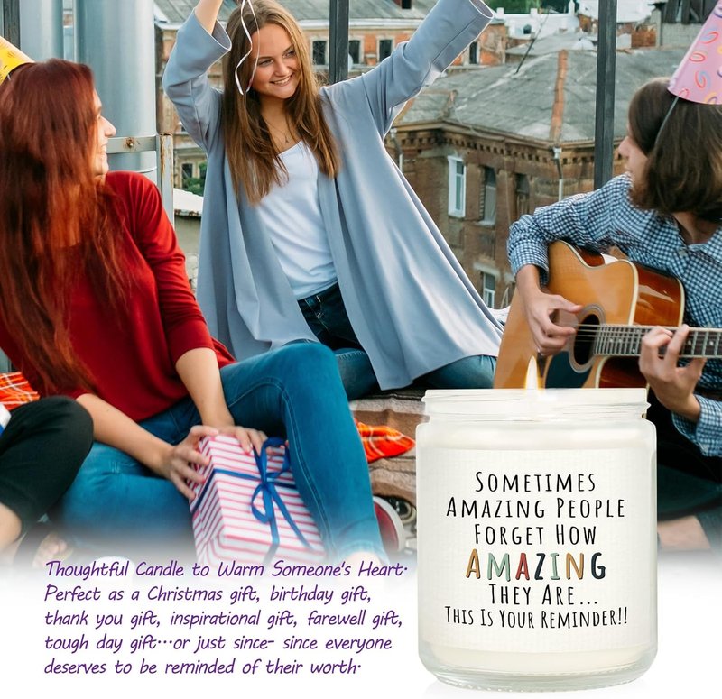 You're Amazing Candle | Inspirational Gift for Women - Birthday, Friendship, Thank You - Lavender Scented