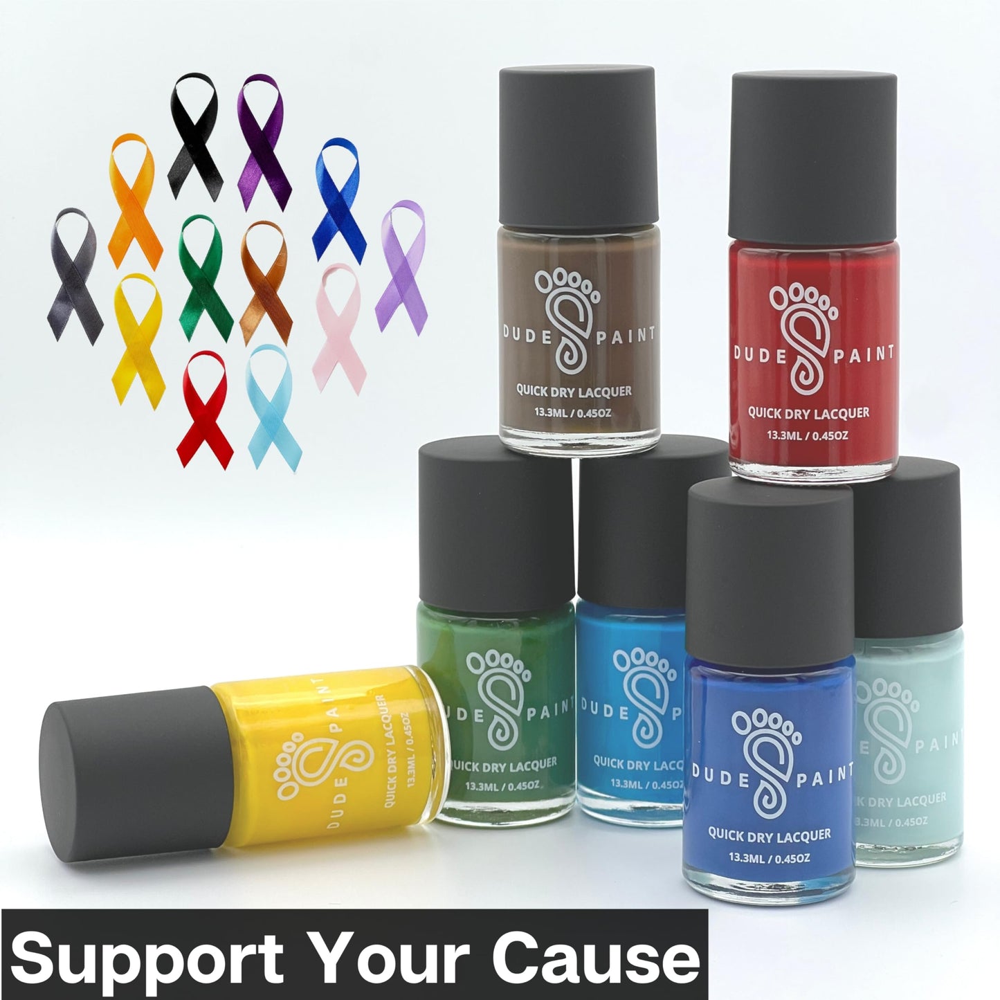 Dude Paint Dudes in Camo (Military/Camouflage) Nail Polish Set for Boys Pack of 5 Colors
