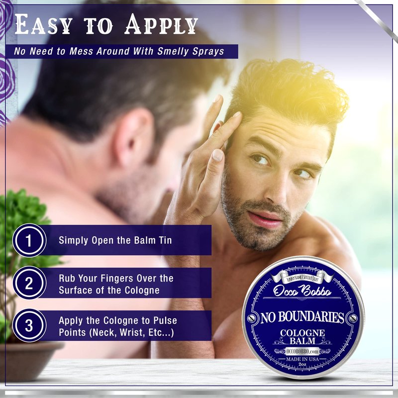 Handy Hound No Boundaries Solid Cologne - Classic and Clean Scent that Combines Woody-Fresh Musk Cedar and Citrus Notes - Made In The USA - All-Natural Ingredients - 2 oz