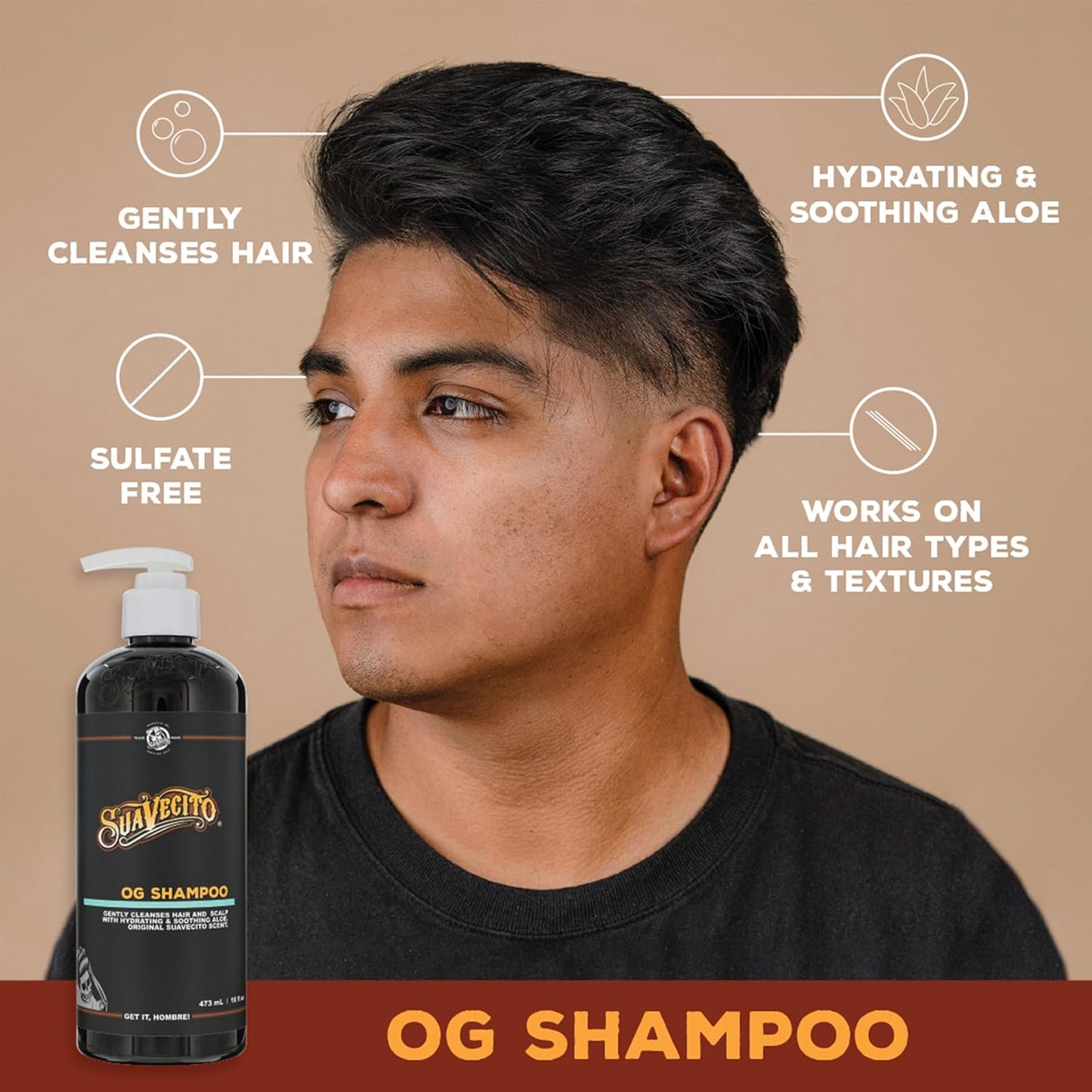 Suavecito Hair & Body Essentials Set - 4-Piece Styling Pomade, Shampoo, Conditioner & Soap Bar
