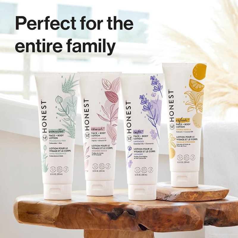 Hydrating Face & Body Lotion - Fast Absorbing, Hypoallergenic Citrus Vanilla | 8.5 fl oz