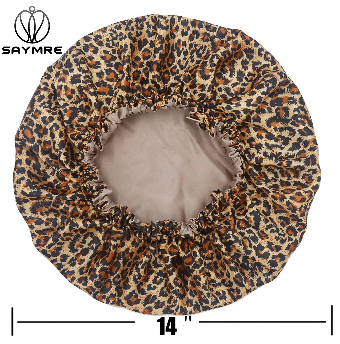 SAYMRE 100% Mulberry Silk Lined Bonnet Adjustable Satin Sleep Cap 19 Momme Silk Bonnet for Women Curly,Long Hair Care