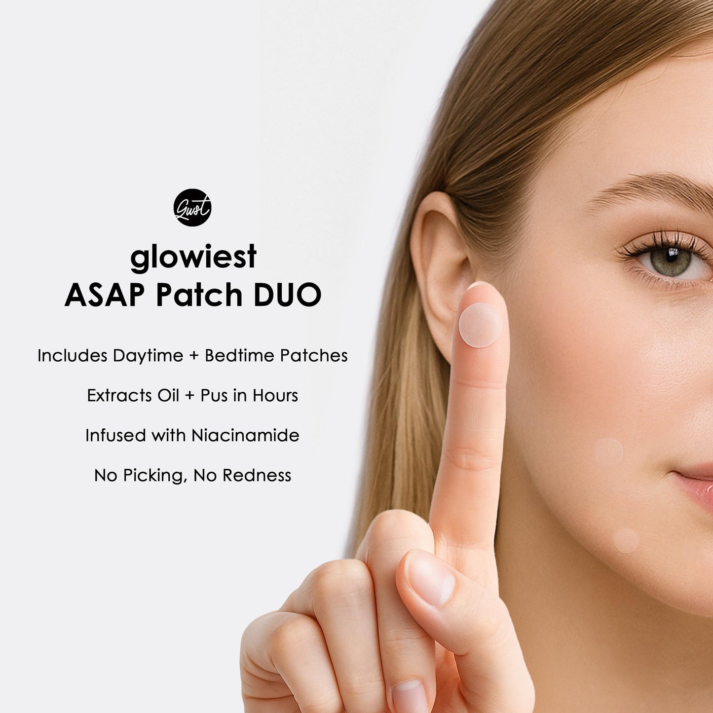 glowiest ASAP Active Spot Alleviating Patch 44 Patches (DUO) 8mm, 10mm, 12mm Spot patches - Premium Hydrocolloid Dressing Dots | Simple & Easy Active Treatment (Pack of 2)