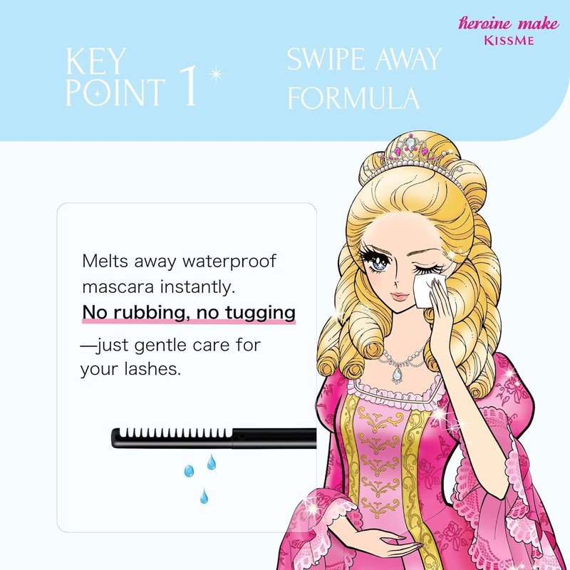 Heroine Make Mascara Remover - Gentle Waterproof Makeup Solution for Sensitive Eyes | Travel Size