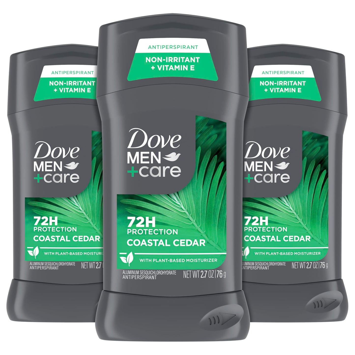 DOVE MEN + CARE Antiperpirant 3 Pack Coastal Cedar Deodorant for Men 2.7 oz