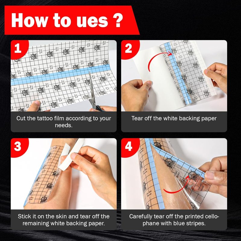Tattoo Aftercare Bandage - Waterproof Second Skin Healing Wrap | 8" x 10 Yards