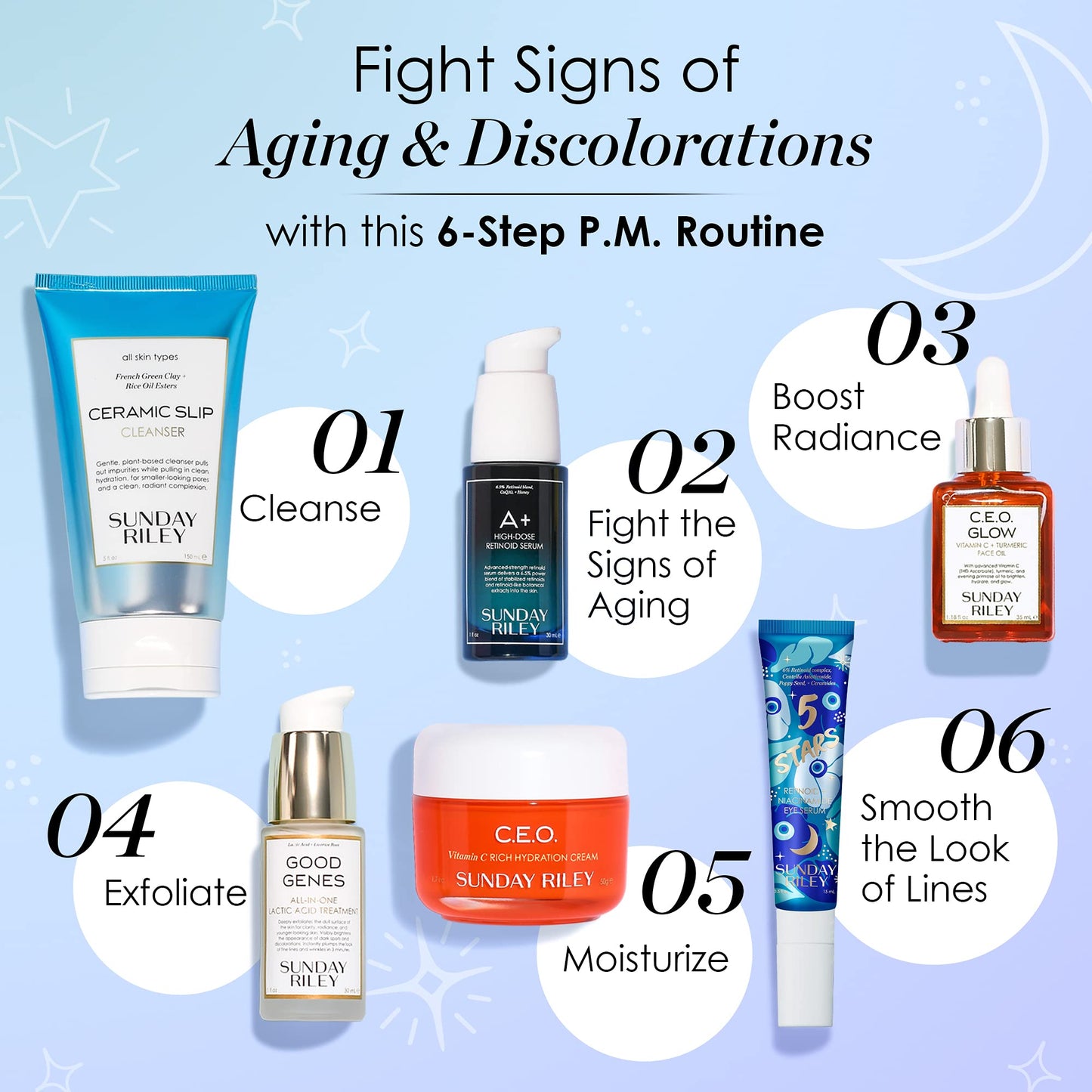 Sunday Riley 5 Stars Retinol + Niacinamide Anti Aging Eye Serum Dark Circles and Wrinkle Eye Cream