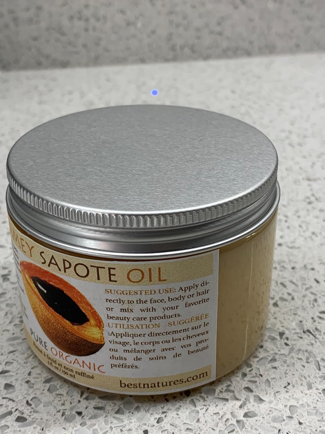 Nature's Cosmetics Mamey Sapote Oil - Organic Cold Pressed Hair & Skin Oil for Curly Hair | 5 fl oz / 150 ml