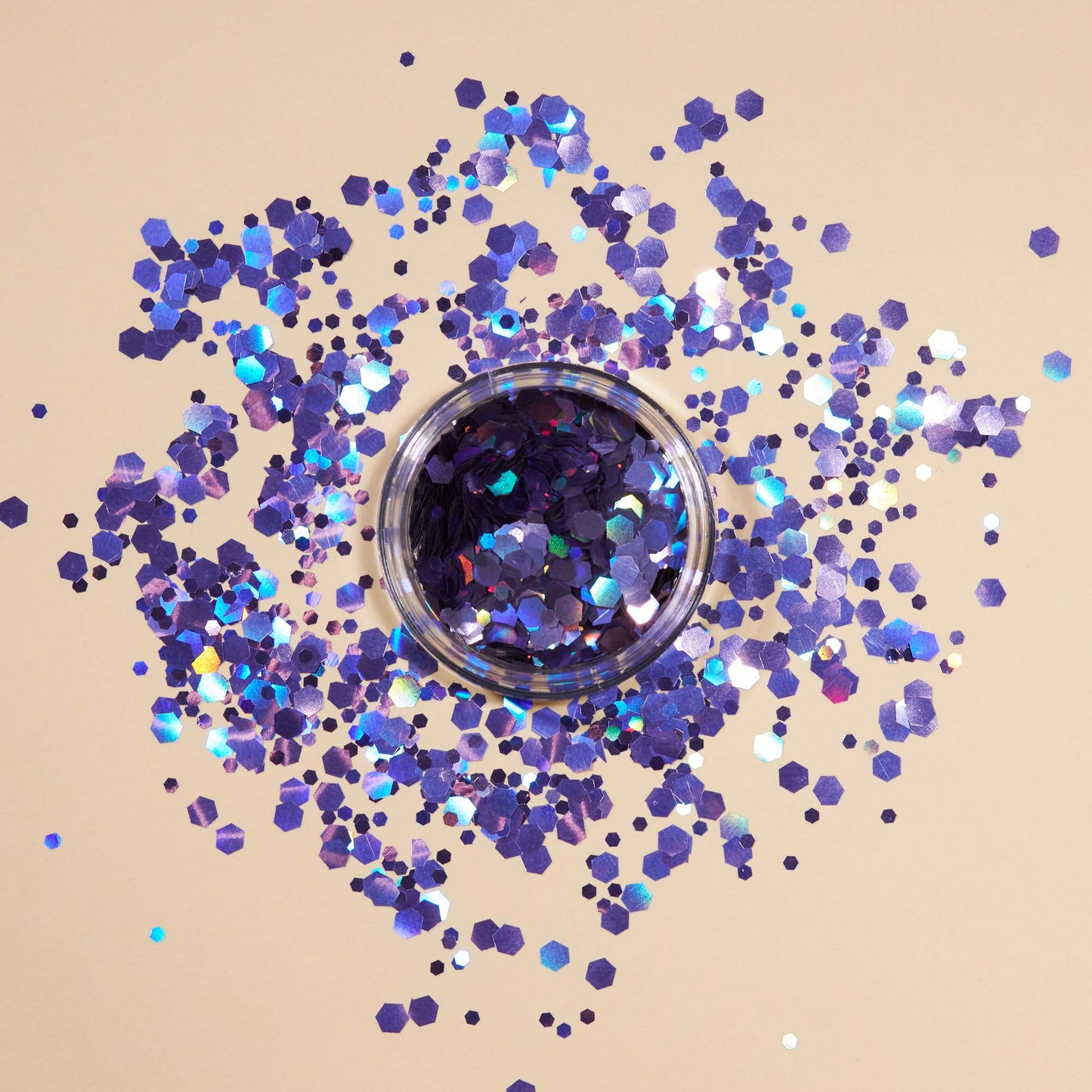 Iridescent Chunky Glitter by Moon Glitter – 100% Cosmetic Glitter for Face, Body, Nails, Hair and Lips - 0.10oz - Set of 5 colours