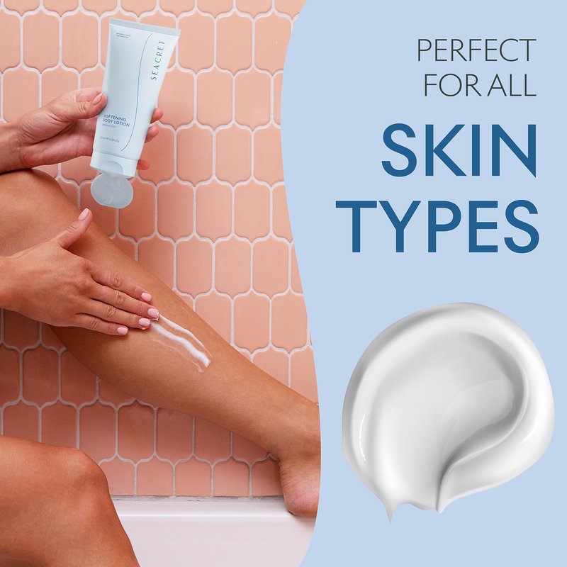 SEACRET Body Lotion for Dry Skin - Daily Moisturizing Lotion with Ceramide, Squalane, Shea Butter & Dead Sea Minerals, Fast-Absorbing Non-Greasy Formula - Ocean Mist Scent, 6.8 Fl Oz / 200 ml