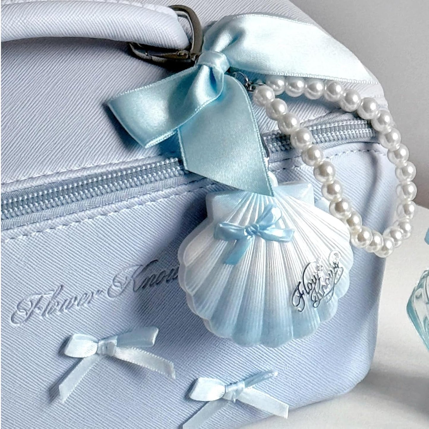Highlighter Balm - Flower Knows Shell's Jewel for Natural Glow Finish | Long-Lasting Blue Tears