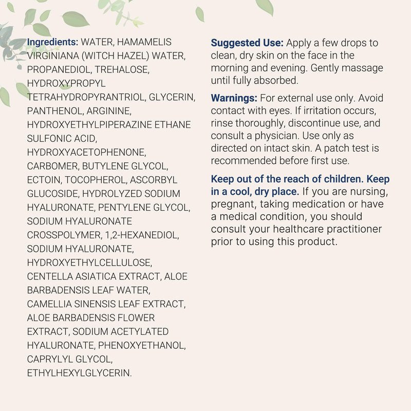 Hyaluronic Acid Serum with Vitamin B5 for Face | Lightweight Hydrating Face Serum for Dry & Sensitive Skin | 4 Types of HA at 2% with Vitamin C & E | Oil-Free & Fragrance-Free, 4 fl oz