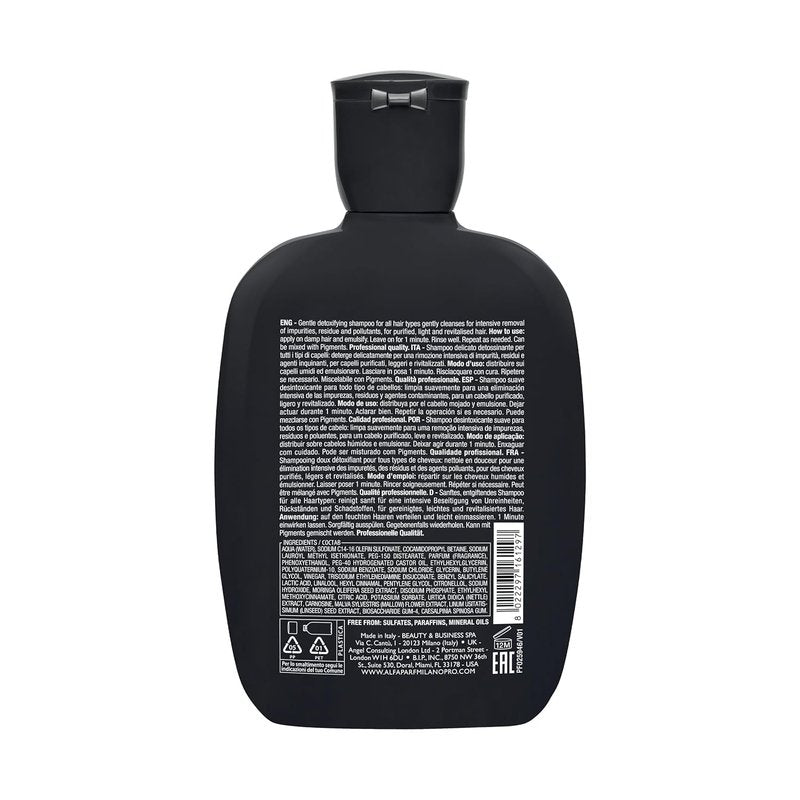 ALFAPARF MILANO Detox Clarifying Shampoo - Deep Cleanse Product Build-Up & Hard Water | Sulfate-Free Formula