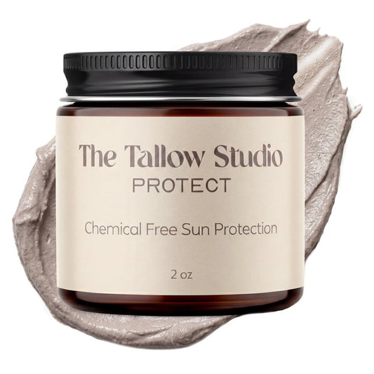 Mineral Sunscreen for Sensitive Skin | Organic Lavender Scent – SPF 30 | Chemical-Free Sun Protection with Grass-Fed Tallow + Non-Nano Zinc Oxide | Non-Greasy, Natural SPF Balm for Face & Body (2oz)
