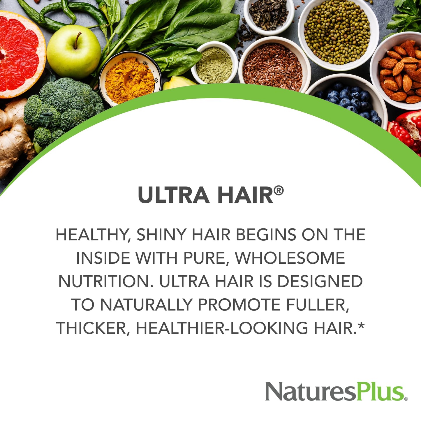 NaturesPlus Ultra Hair - 120 Sustained Release Mini Tablets, Pack of 2 - Supports Healthy Hair Growth - for Men & Women - Gluten Free - 60 Total Servings
