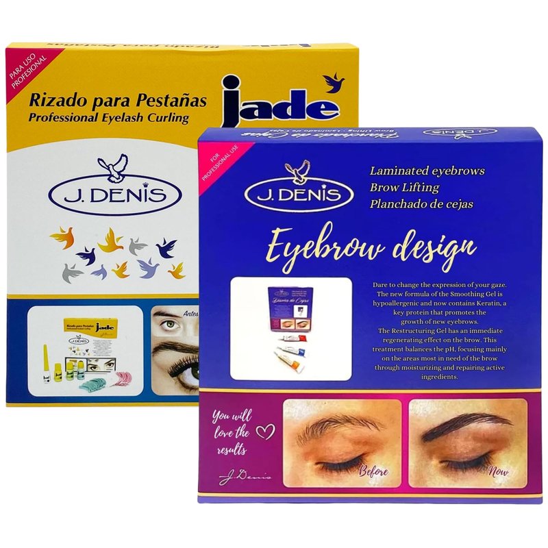 J. Denis Professional Eyebrow & Eyelash Kit – 2-Pack for Precision Brow Shaping & Lash Lifting – Achieve Perfect Brows & Lashes at Home