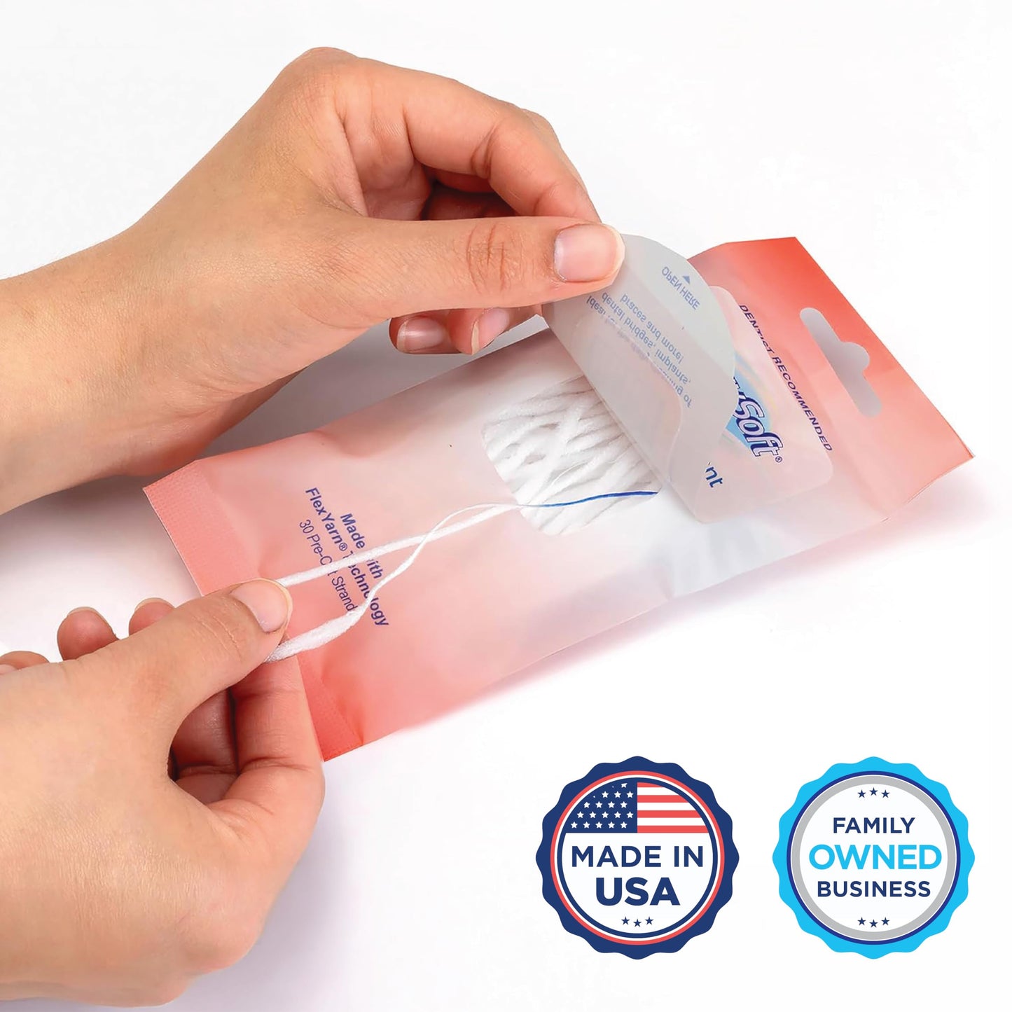 Proxysoft Dental Floss for Bridges and Implants 2 Packs - Floss Threaders for Bridges, Dental Implants, Braces with Extra-Thick Proxy Brush for Optimal Oral Hygiene -Teeth Bridge and Implant Cleaners