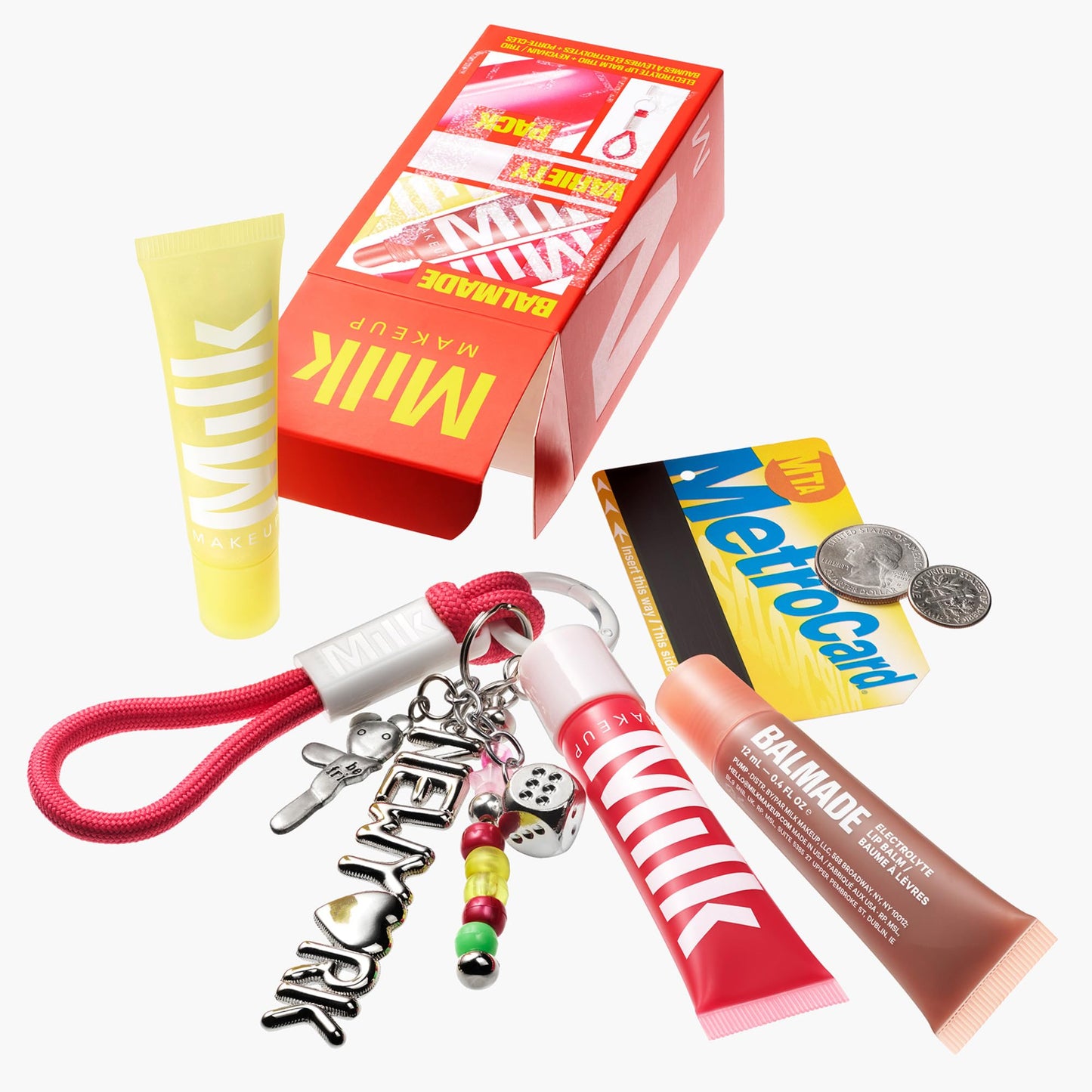 Milk Makeup Balmade Hydrating Lip Balm 3-Pack Gift Set, Full Size, Electron, Pump, Core