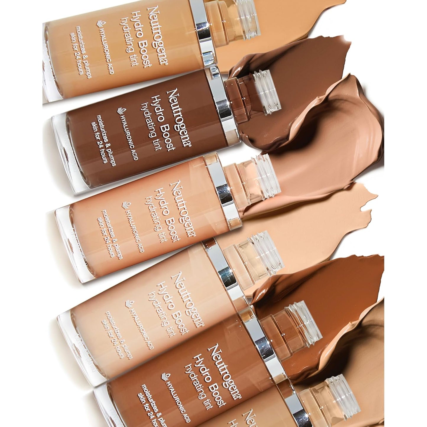 Neutrogena Hydro Boost Hydrating Tint Foundation - Lightweight Oil-Free Makeup with Hyaluronic Acid | 10 Classic Ivory, 1.0 fl. oz