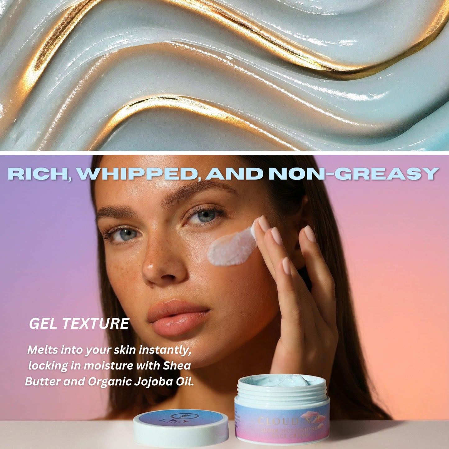 Sky Bliss Peptides | Retinol | Hyaluronic Acid | Vitamin C & E | Aloe Vera | Jojoba Oil | face moisturizer Cloud 9 Nourishing Cream