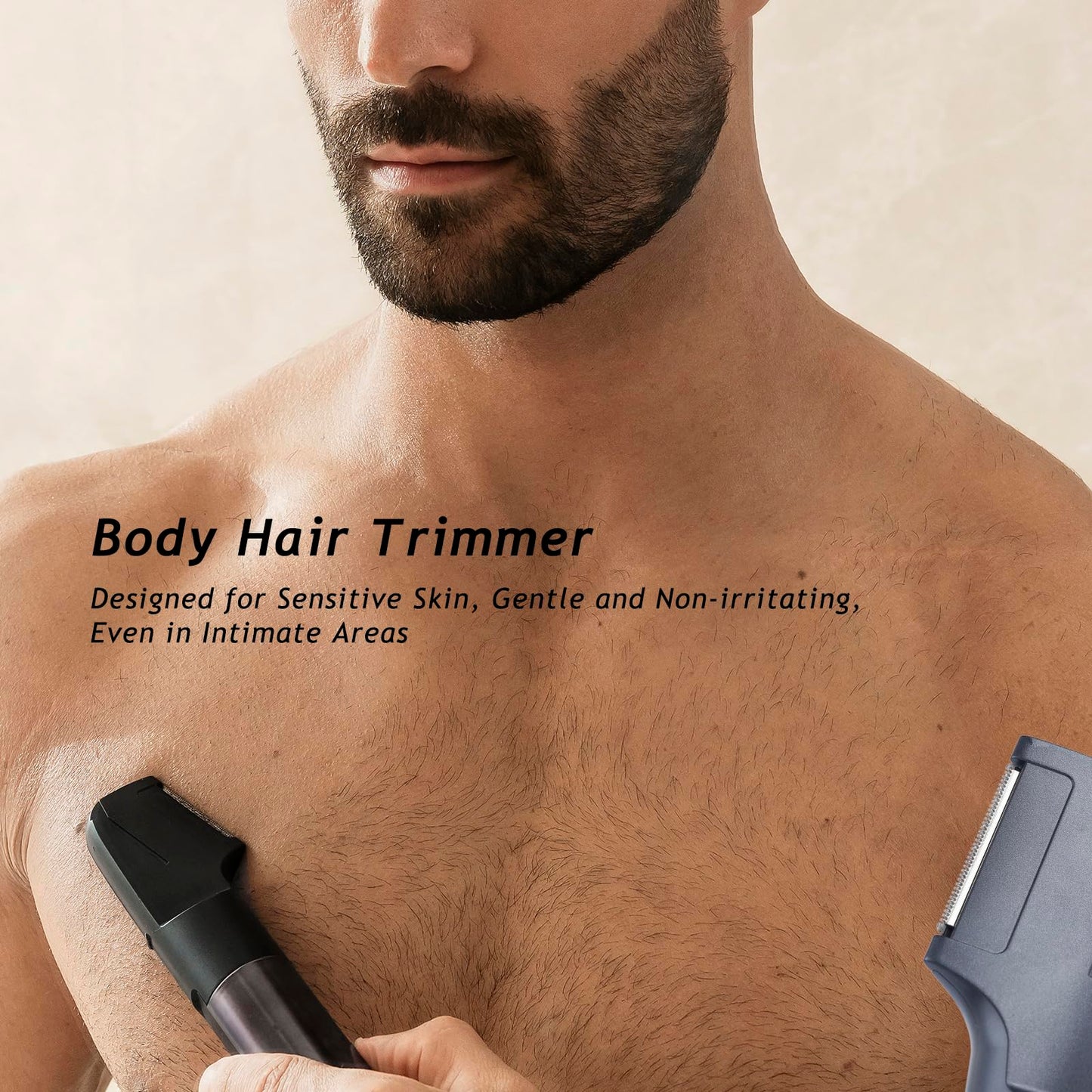 Beard Trimmer for Men, Professional 5-in-1 Hair Clippers with 20 Precision Dial Lengths, Electric Razors for Men IPX7 Waterproof Wet/Dry, USB-C Rechargeable Shaving Set with Dock for Face, Body, Nose