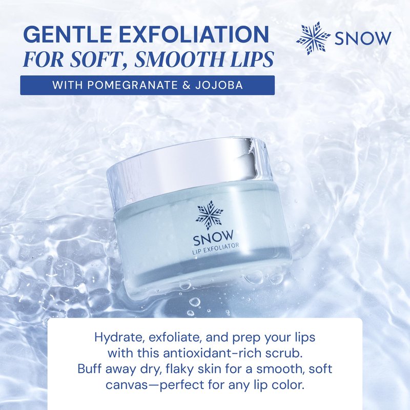SNOW Lip Scrub Exfoliator – Sugar Scrub for Dry, Cracked Lips with Jojoba Oil, Lavender & Mint For Smooth, Fresh Lips – Treatment with Refreshing Formula, Comes with Dual Applicator