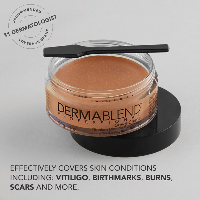 Dermablend Cover Creme Full Coverage Foundation with SPF 30, 20W Cashew Beige, 1 oz.