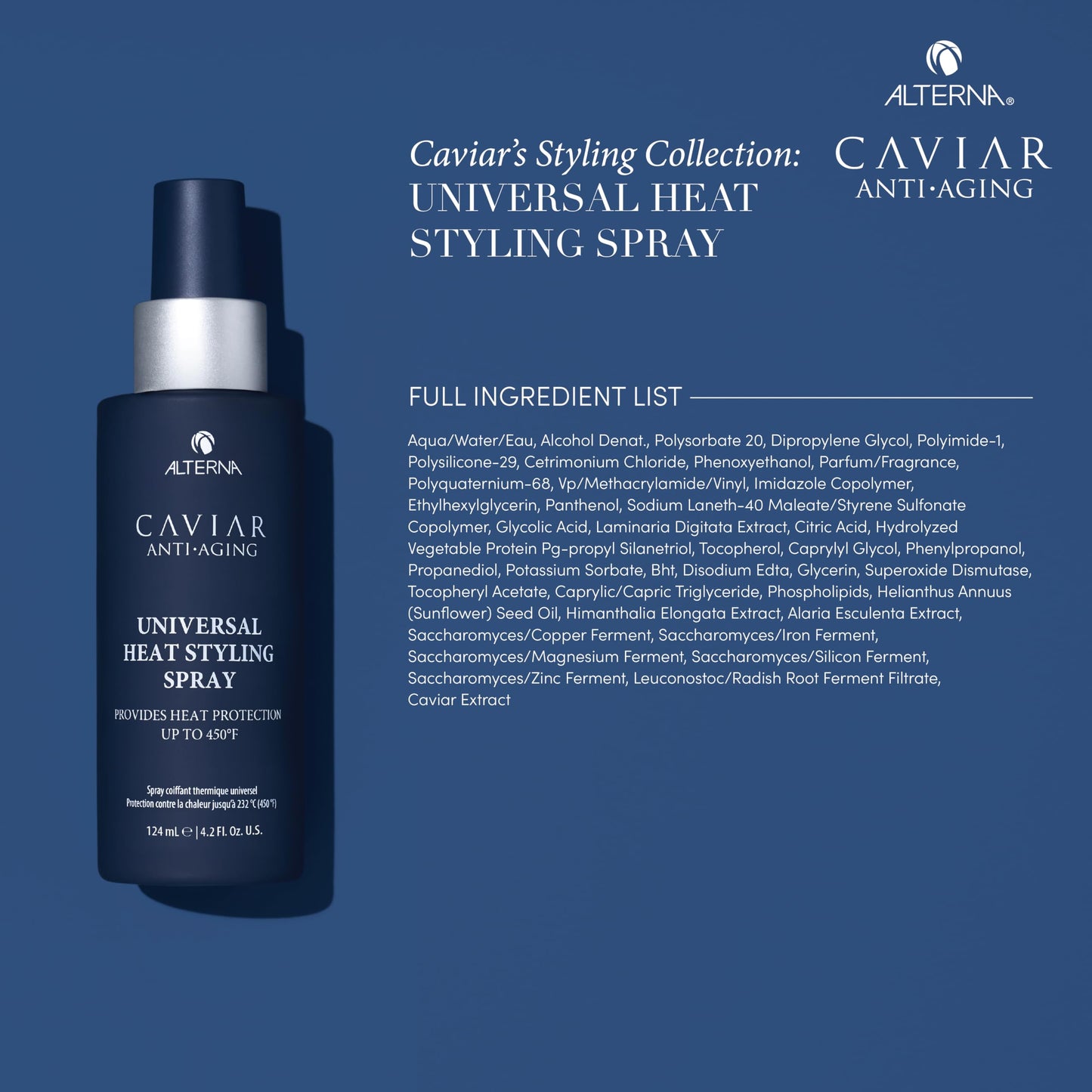 Alterna Haircare CAVIAR Anti-Aging Universal Heat Styling Spray 4.2 Fl Oz