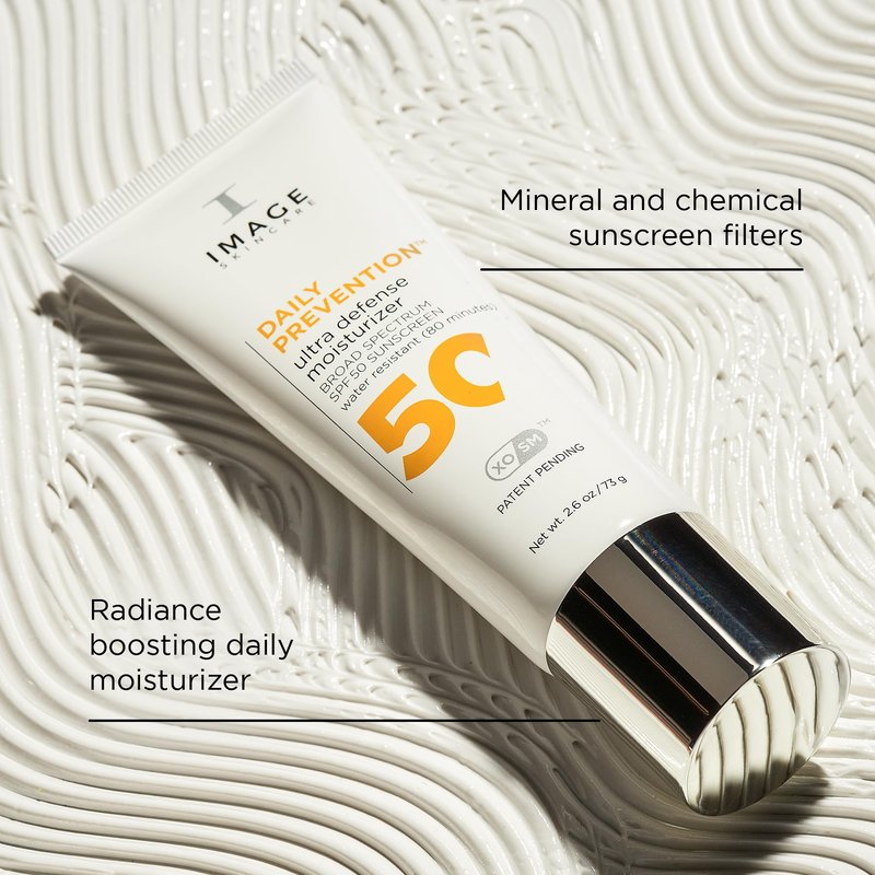 IMAGE Skincare DAILY PREVENTION Ultra Defense Moisturizer, SPF 50 Broad Spectrum Sunscreen, Fragrance Free, 1 Ounce Travel Size