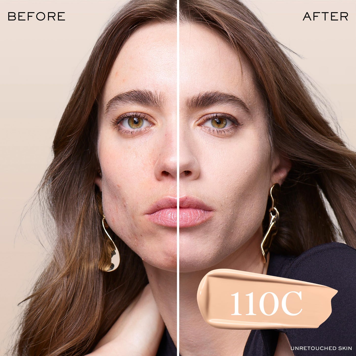 Lancôme Teint Idole Ultra Wear Natural Matte Foundation- Longwear, Medium-Full Coverage, Natural Finish, Waterproof & Hydrating - 110C (Fair Skin with Cool/Pinky Undertones), 1 Fl Oz