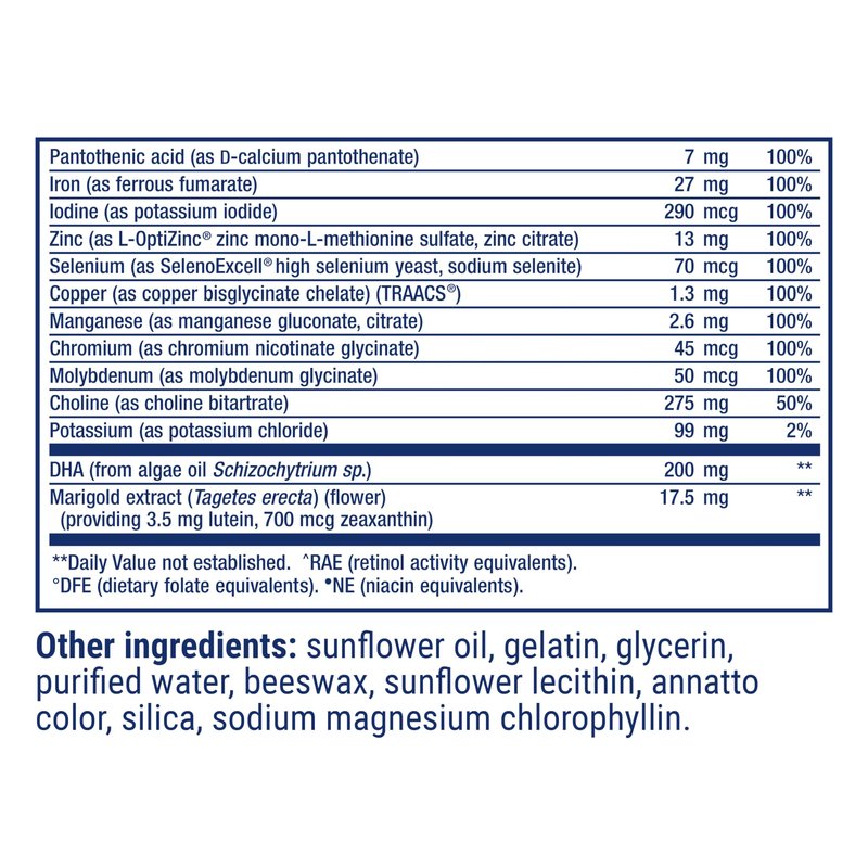Life Extension Prenatal Advantage, Women’s multivitamin, Baby Support, folic Acid, Choline, omega-3s, Vitamin C, D3, B1, B6, B12, zinc, niacin, Gluten Free, Non-GMO, 120 softgels