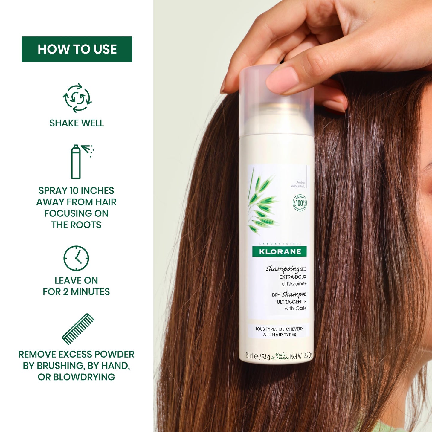 Klorane Ultra-Gentle Dry Shampoo with Oat Milk