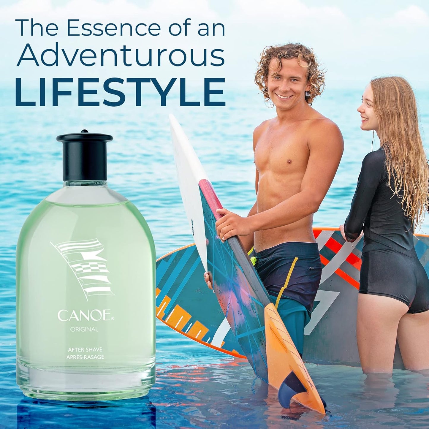 CANOES Aftershave Splash for Men - Classic Sport Scent | 4 fl oz, Adventurous Essence