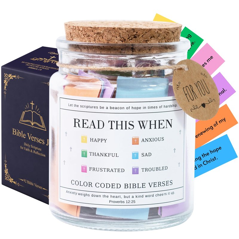 Read This When Bible Verses Jar – Birthday Gift for Women, Christian Gifts for Women, Graduations Gifts, Fathers Day Gift