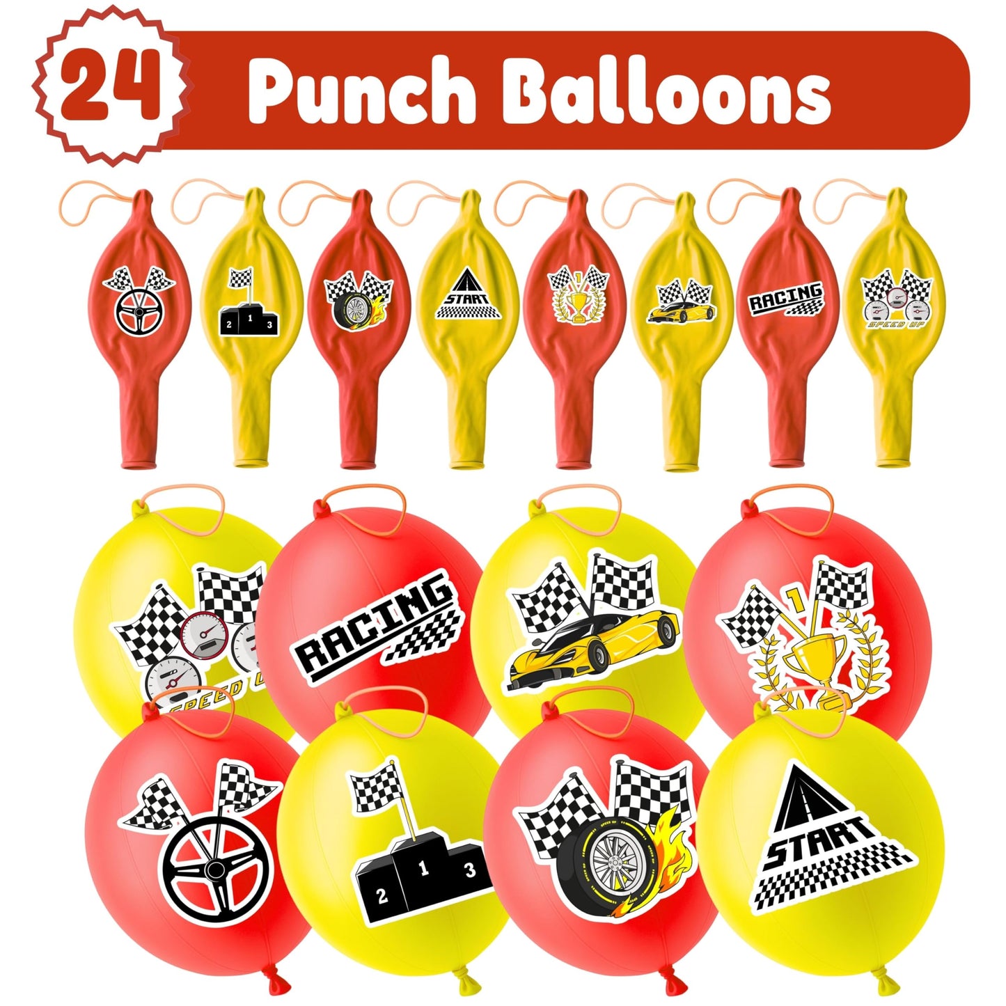 91BALLOONS 72 PCS Checkered Party Favors for Boys Girls